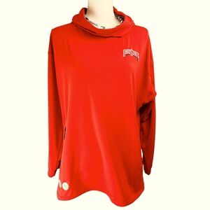 BEND Red OHIO STATE Buckeyes Leaf Hooded Pullover Hoodie Large Football Champion